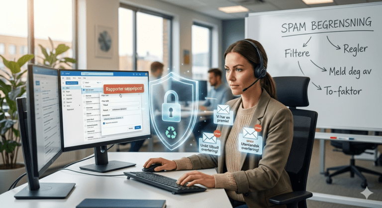 Slik begrenser du spam i jobb e-posten