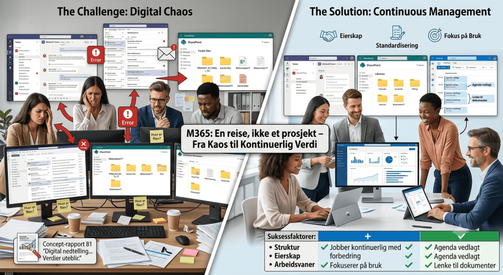 Hvorfor Microsoft 365-prosjekter «mislykkes»